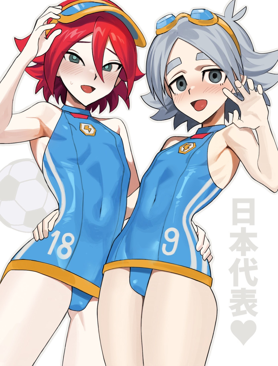 This is a pixiv picture whose title is 日本代表メス男子.