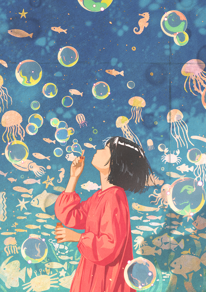 This is a pixiv picture whose title is うたかた.