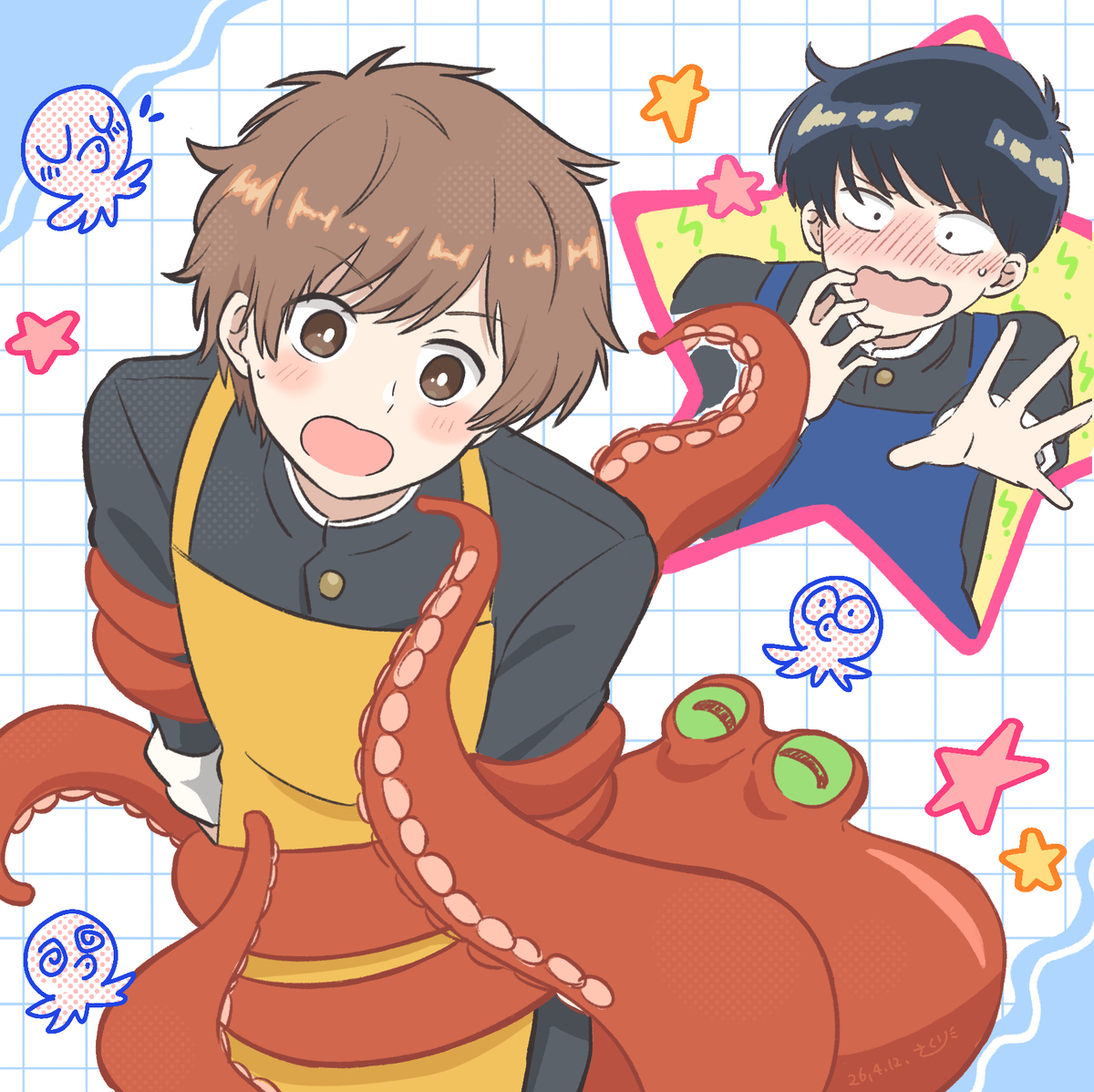 This is a pixiv picture whose title is 中村くん詰め.