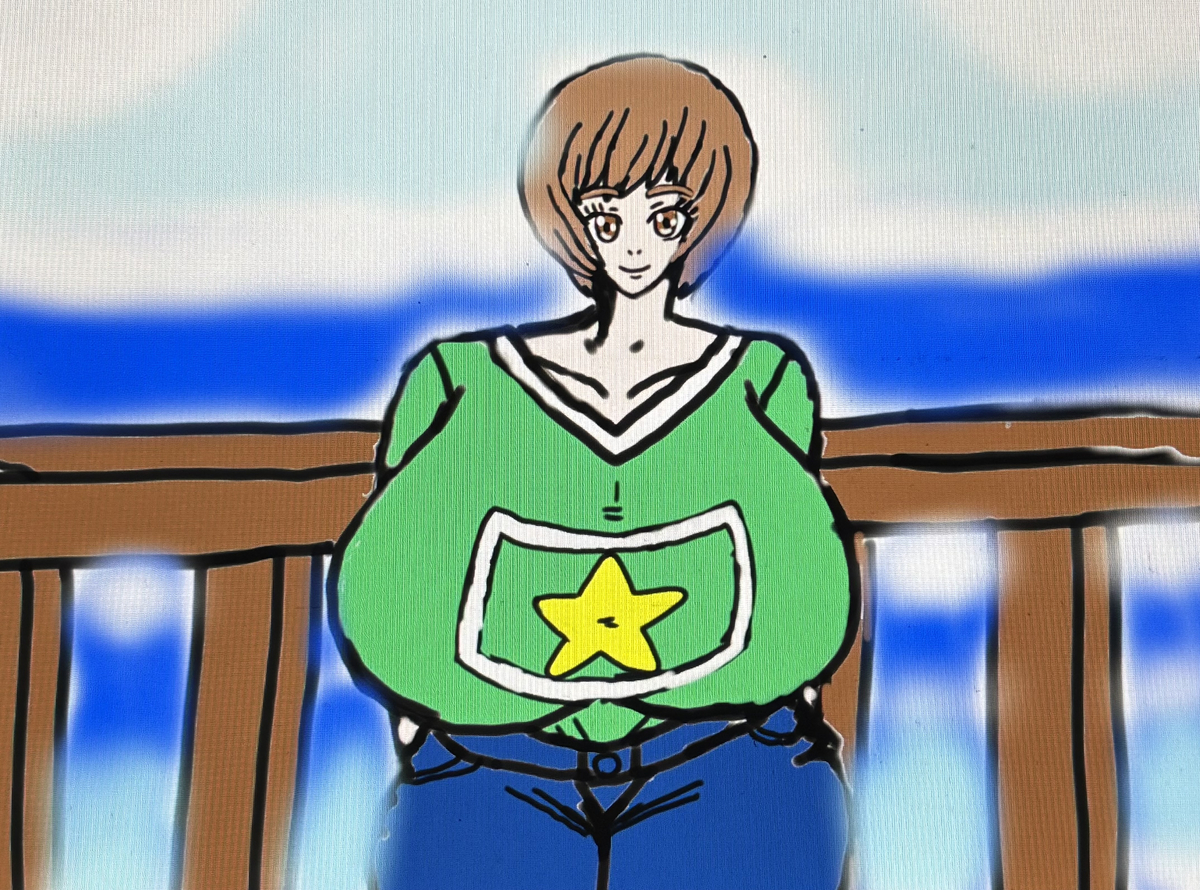 This is a pixiv picture whose title is 里中千枝と海デート❤️🏝️❤️.