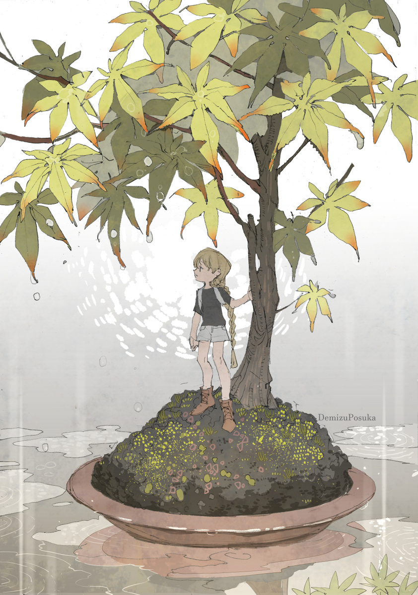 This is a pixiv picture whose title is 雨宿り.