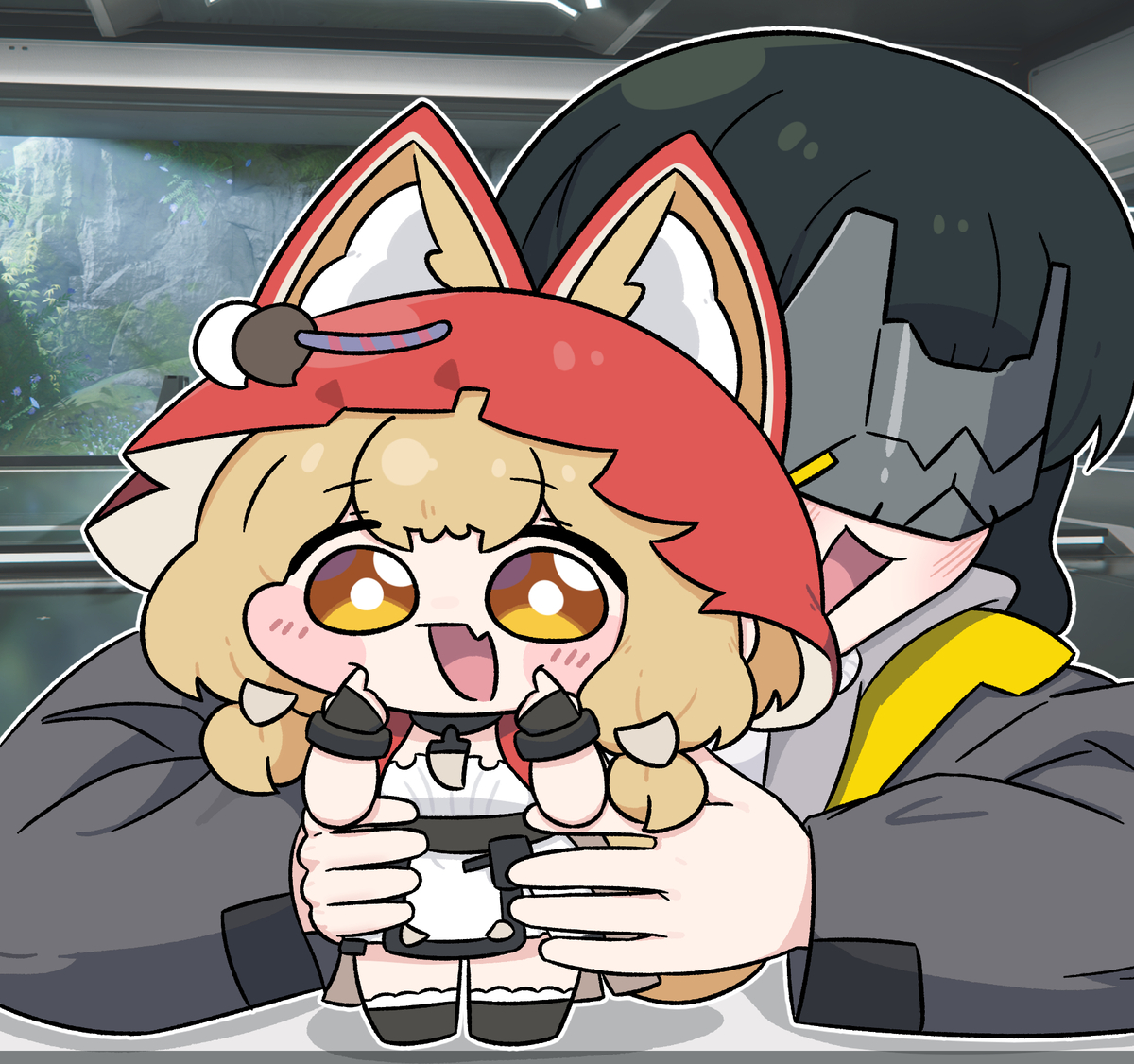 This is a pixiv picture whose title is 로시 이쁜짓~.