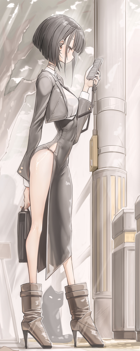 This is a pixiv picture whose title is 通勤.