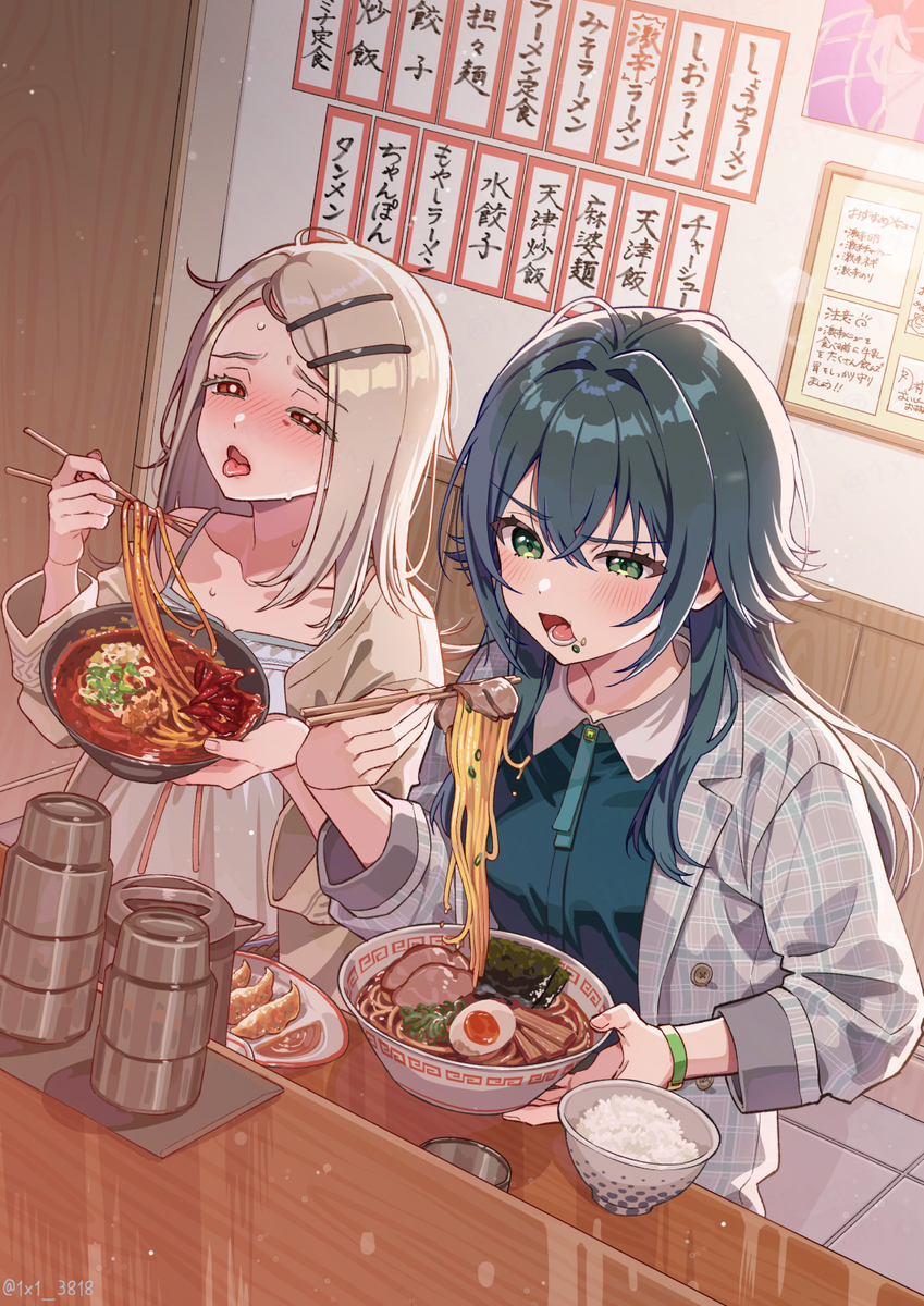 This is a pixiv picture whose title is すすれ！てまひろ！.