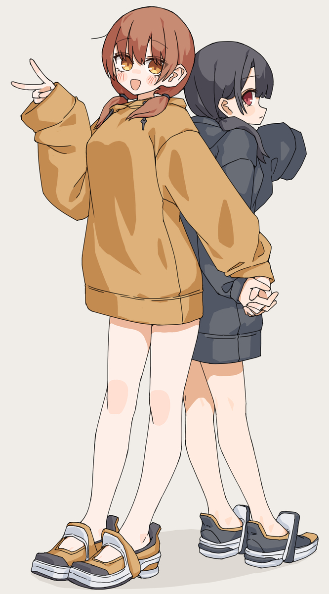 This is a pixiv picture whose title is おそろちゃんず.