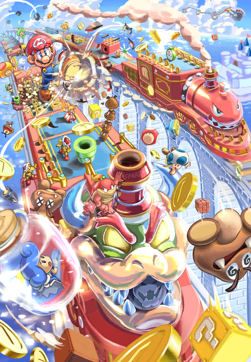 This is a pixiv picture whose title is 大突撃！キラーエクスプレス.