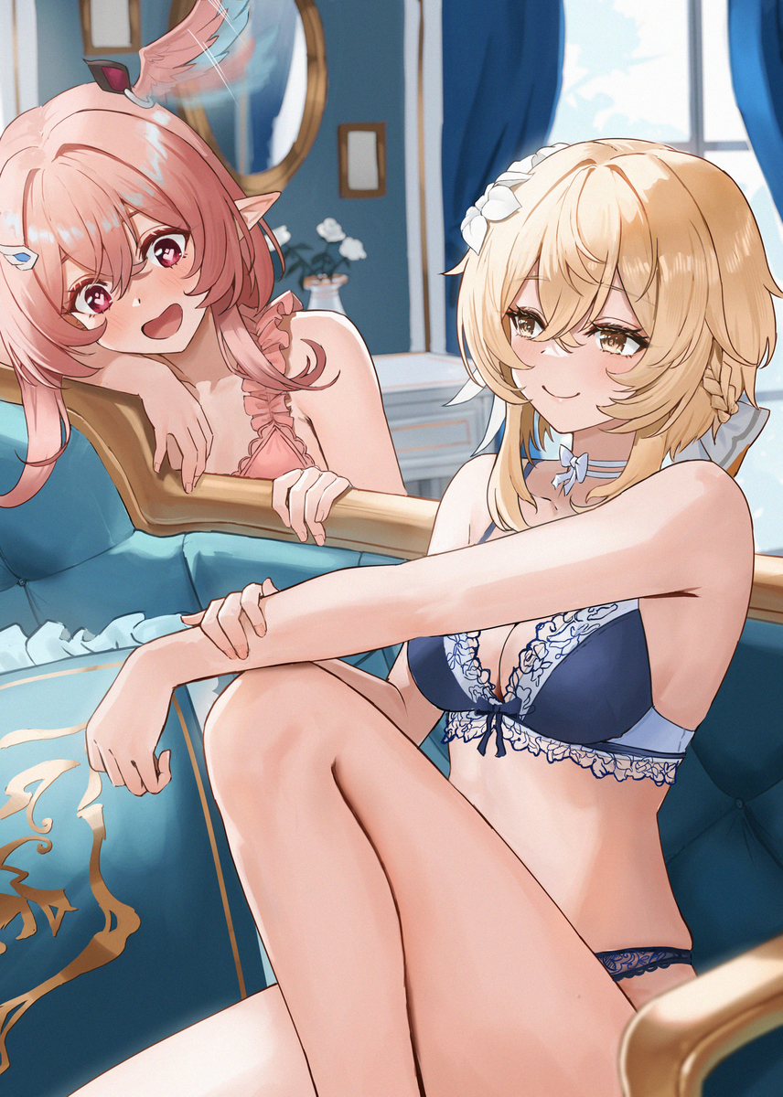 This is a pixiv picture whose title is 蛍＆リンネア.