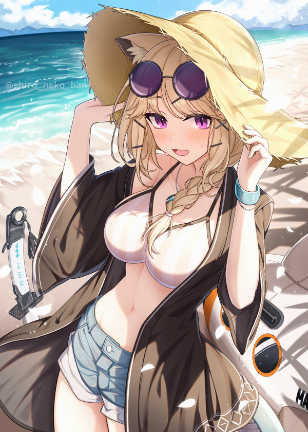 This is a pixiv picture whose title is 暑い.