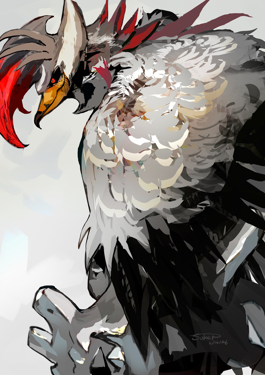 This is a pixiv picture whose title is メガムクホーク.