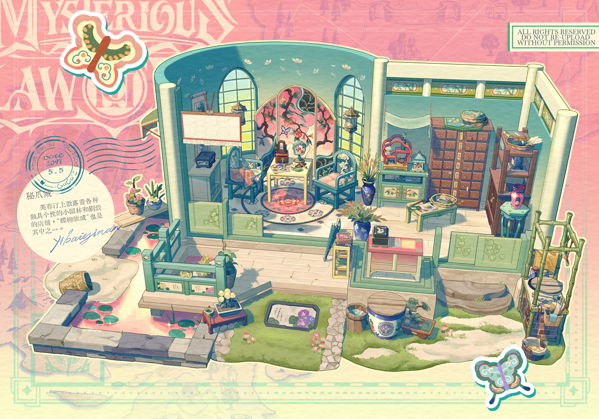 This is a pixiv picture whose title is 秘爪城②.