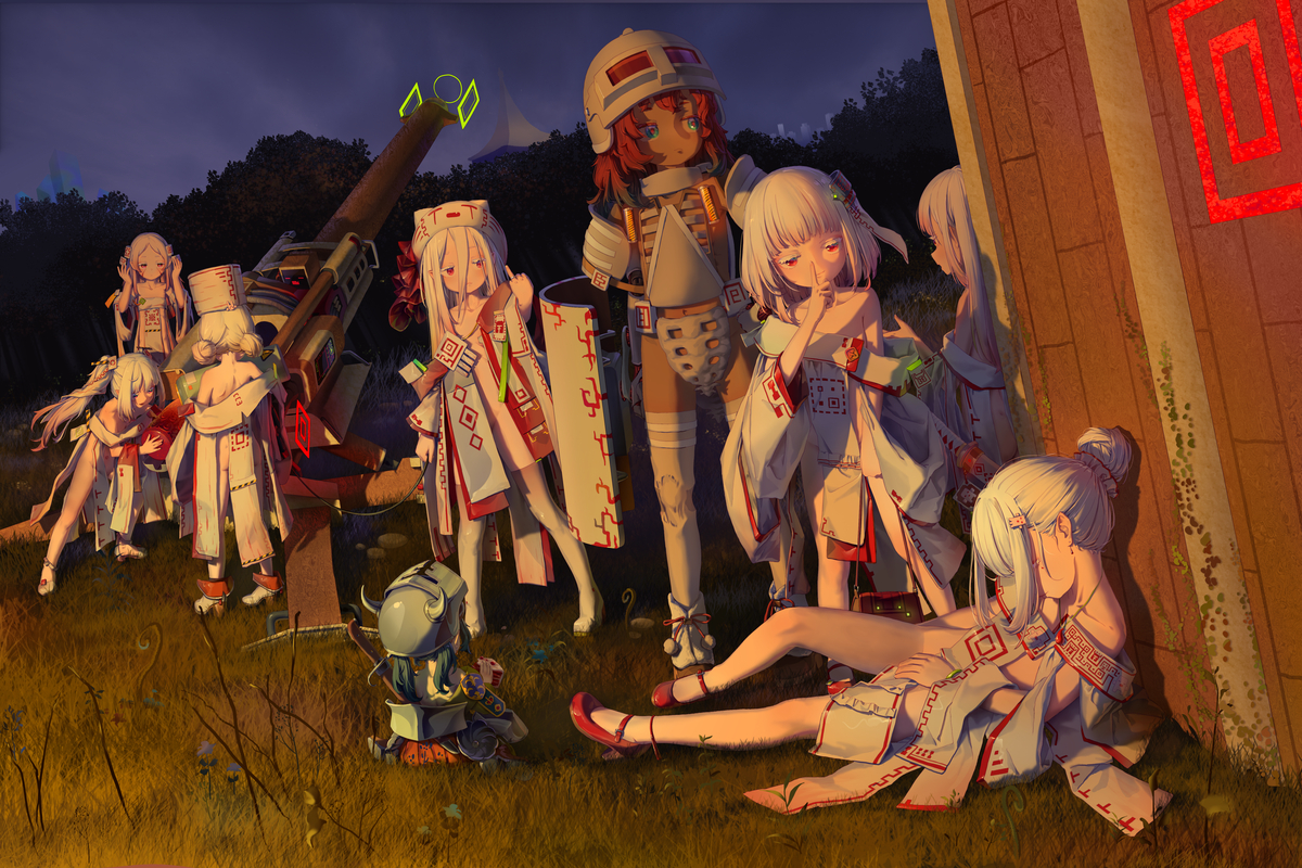 This is a pixiv picture whose title is 砷铅铁恶魂、铁傀儡和骑士.