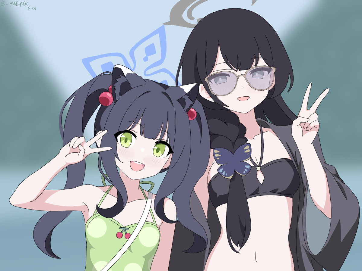 This is a pixiv picture whose title is 两只我都要抽.