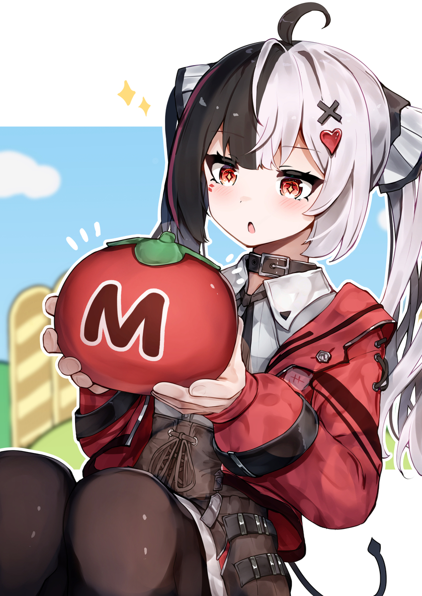 This is a pixiv picture whose title is すごそうなトマトを拾った.