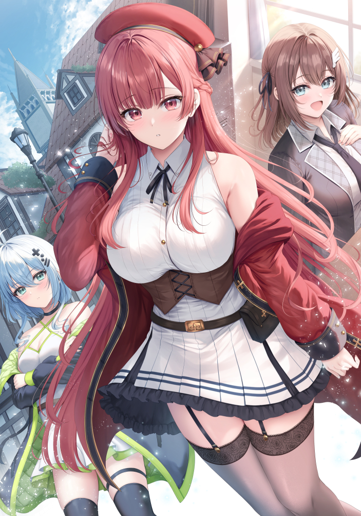 This is a pixiv picture whose title is 現実×ファンタジー.