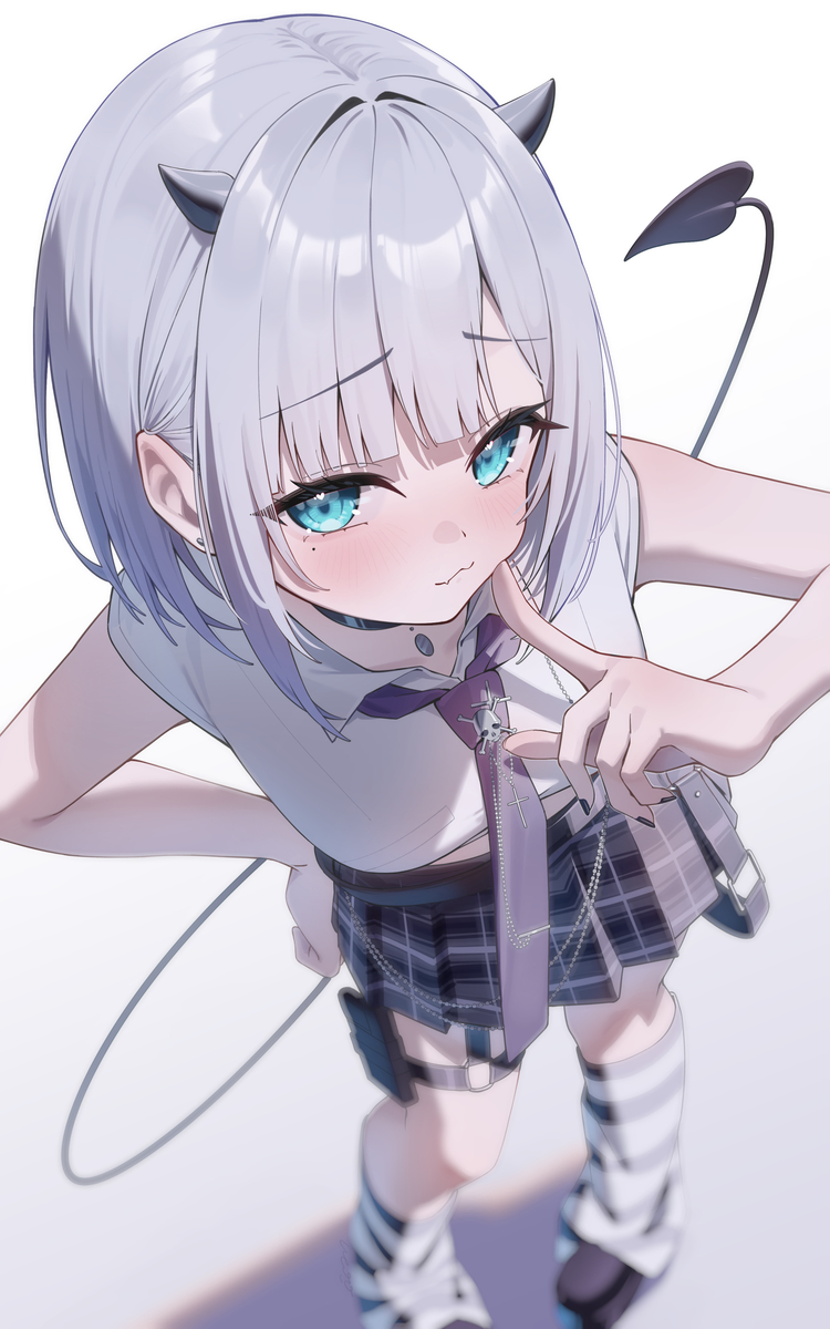 This is a pixiv picture whose title is 😈💜.