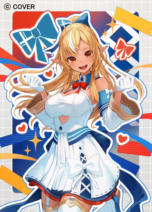 This is a pixiv picture whose title is 『お仕事』　【hololive OCG】　不知火フレア様.