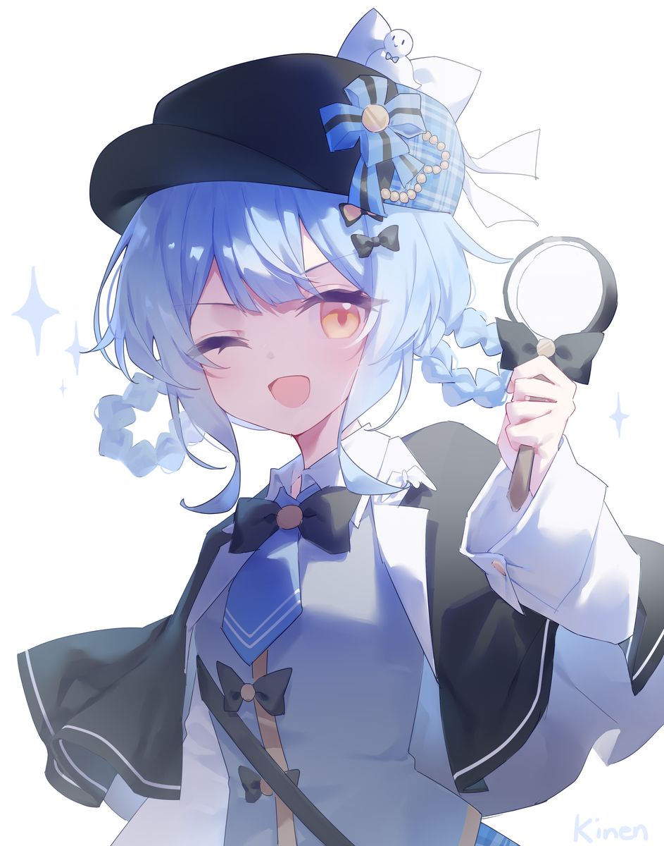 This is a pixiv picture whose title is 蓝色小女孩.