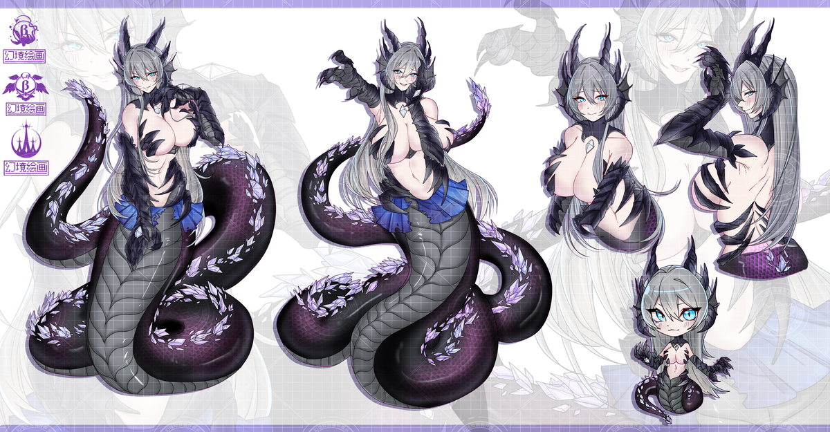 This is a pixiv picture whose title is 堕落的水晶地龙.