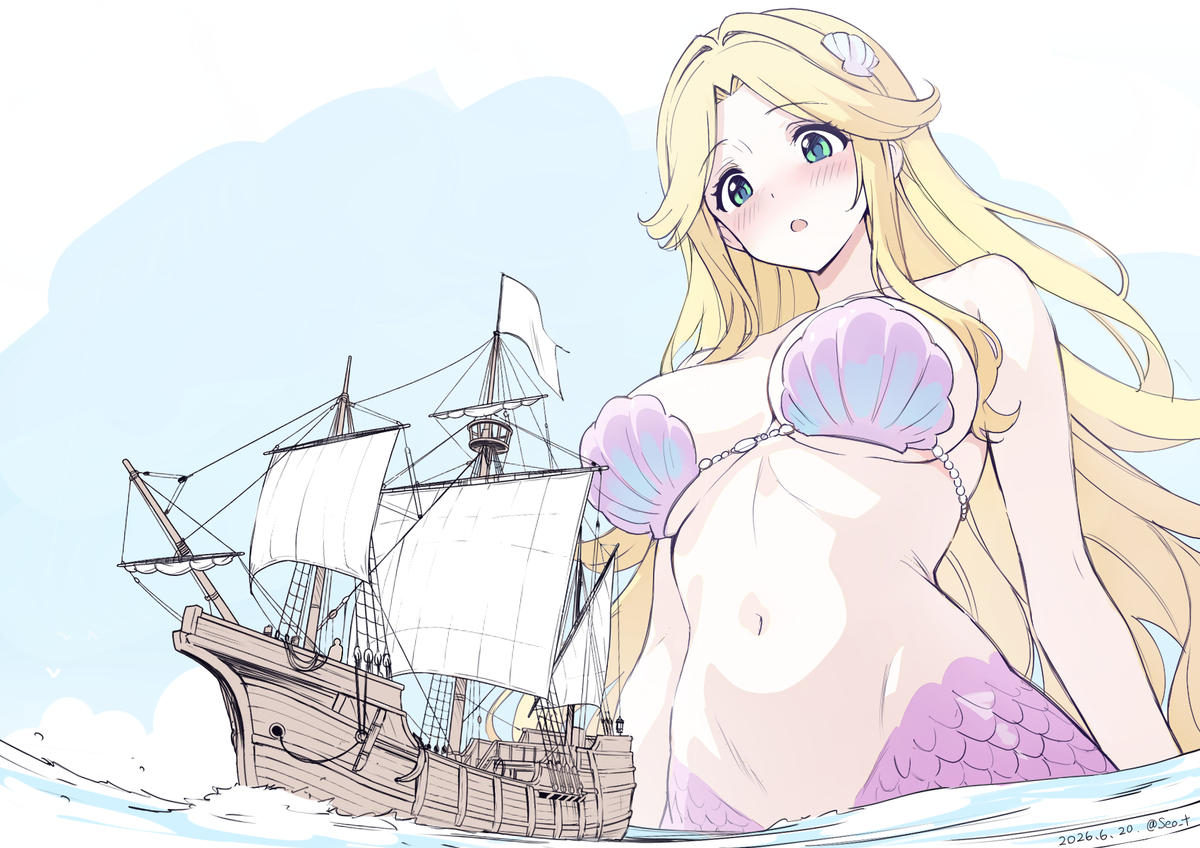 This is a pixiv picture whose title is ドラクエ6の人魚.