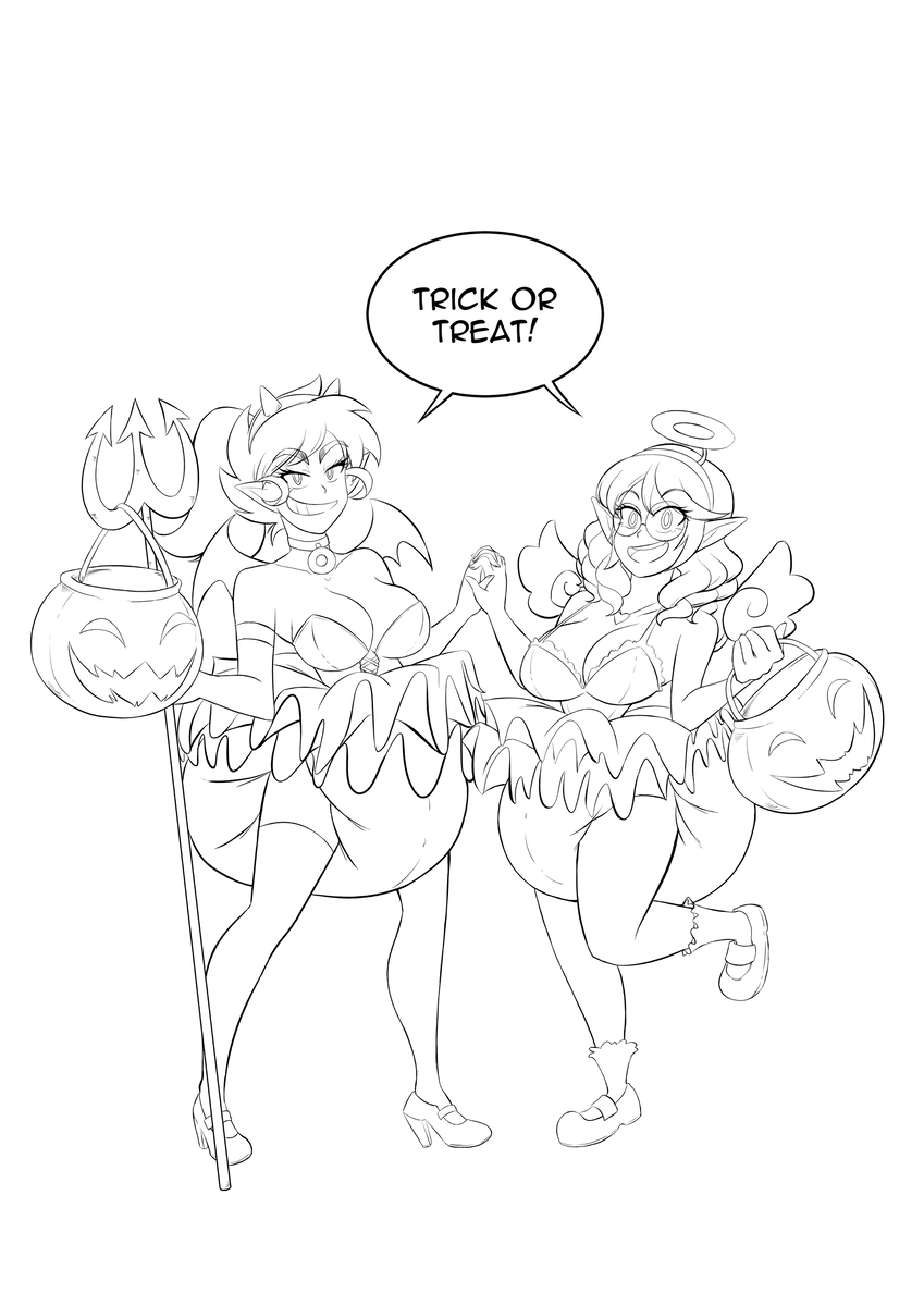 This is a pixiv picture whose title is A Cushy Trick or Treat Preview.