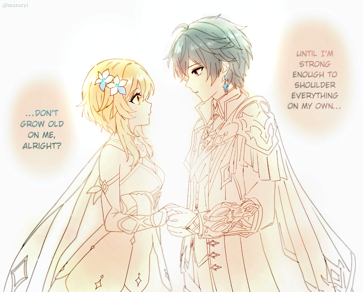 This is a pixiv picture whose title is ロエ蛍/lohenlumi - Don’t grow old.