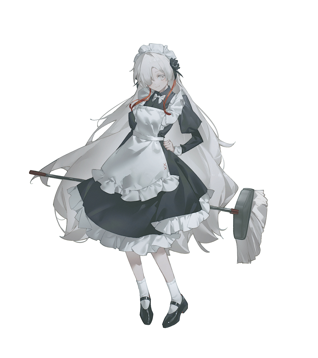This is a pixiv picture whose title is maid.