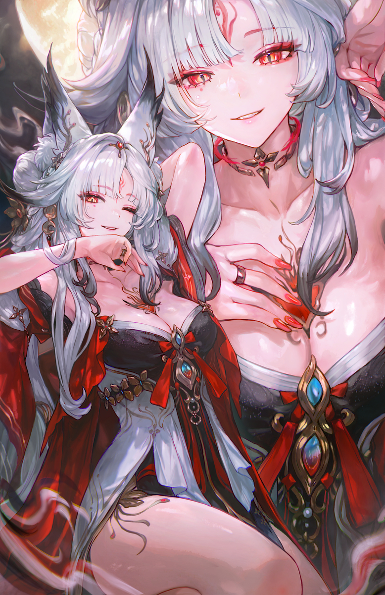 This is a pixiv picture whose title is 🌕.