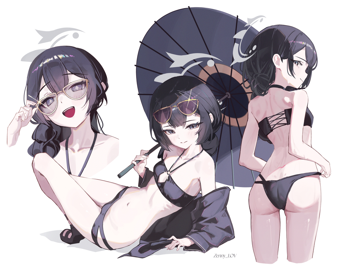 This is a pixiv picture whose title is Kisaki Swimsuit.