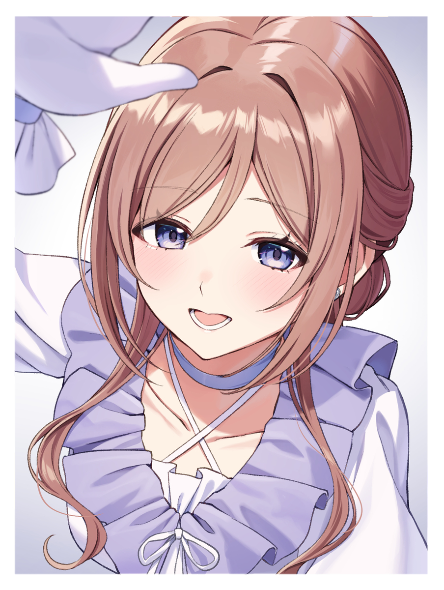 This is a pixiv picture whose title is GSF03 新刊購入特典 莉波のなでなでチェキ風カード.
