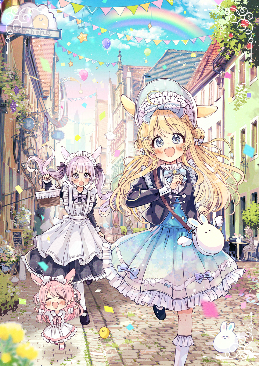 This is a pixiv picture whose title is おてんばお譲とメイドさん.