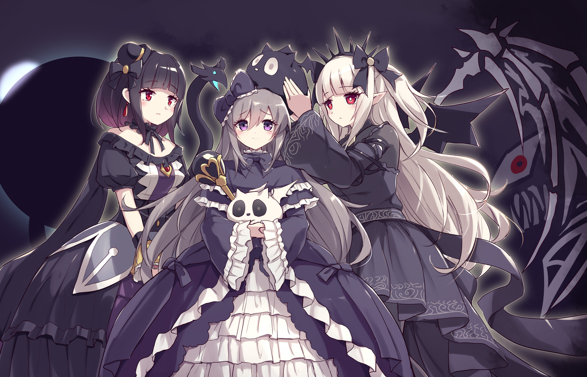 This is a pixiv picture whose title is 悪魔族のお姉さんのおもちゃにされる屋敷わらし.