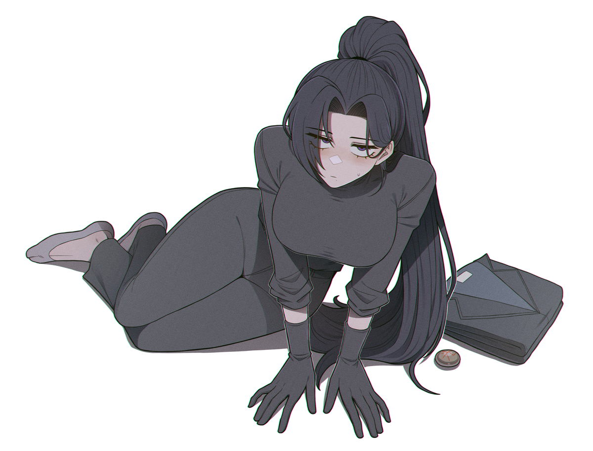 This is a pixiv picture whose title is 하나후다.