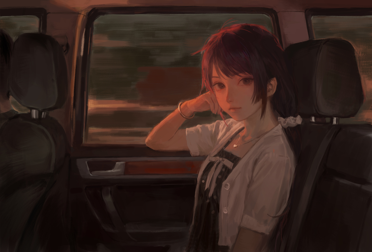This is a pixiv picture whose title is 车内/化 第12集.