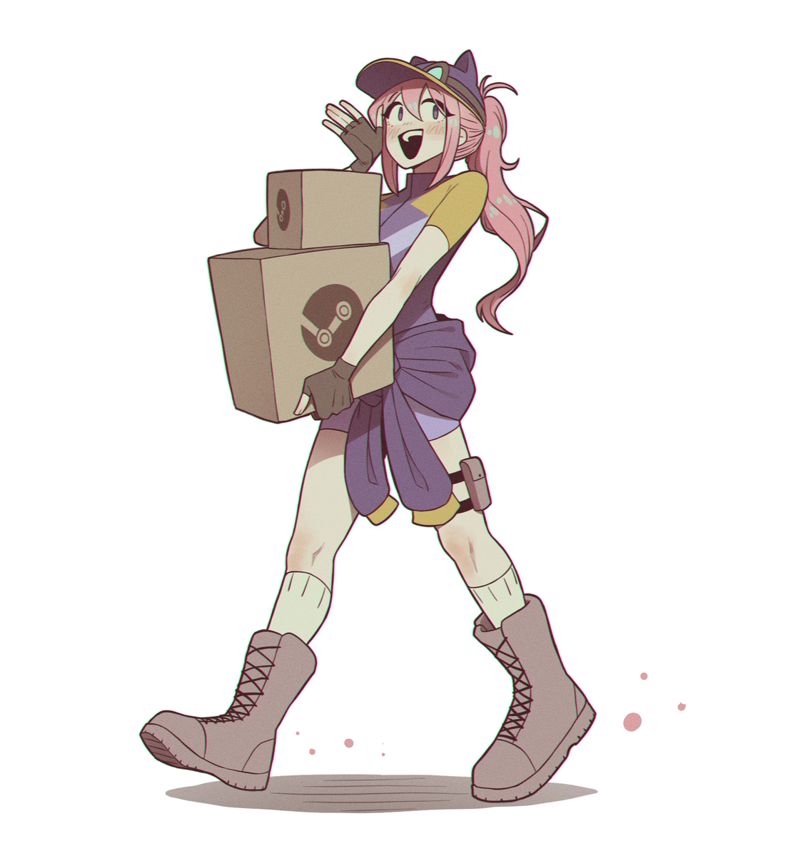 This is a pixiv picture whose title is 스팀걸.