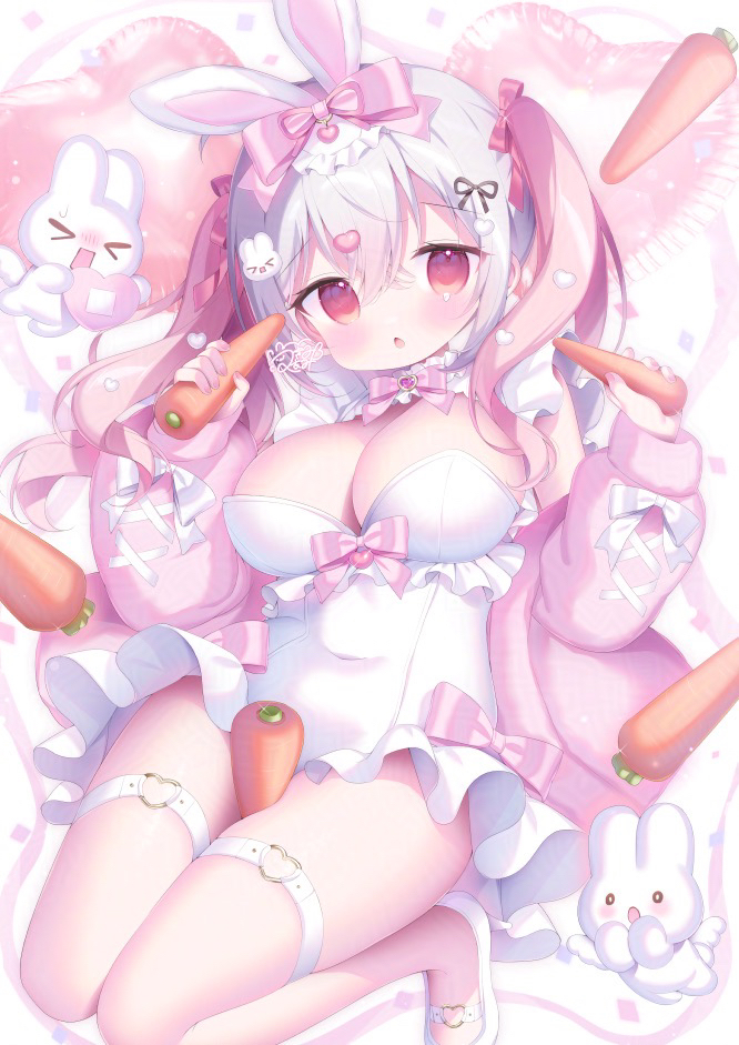 This is a pixiv picture whose title is こんなに食べられないっ🐰🥕.