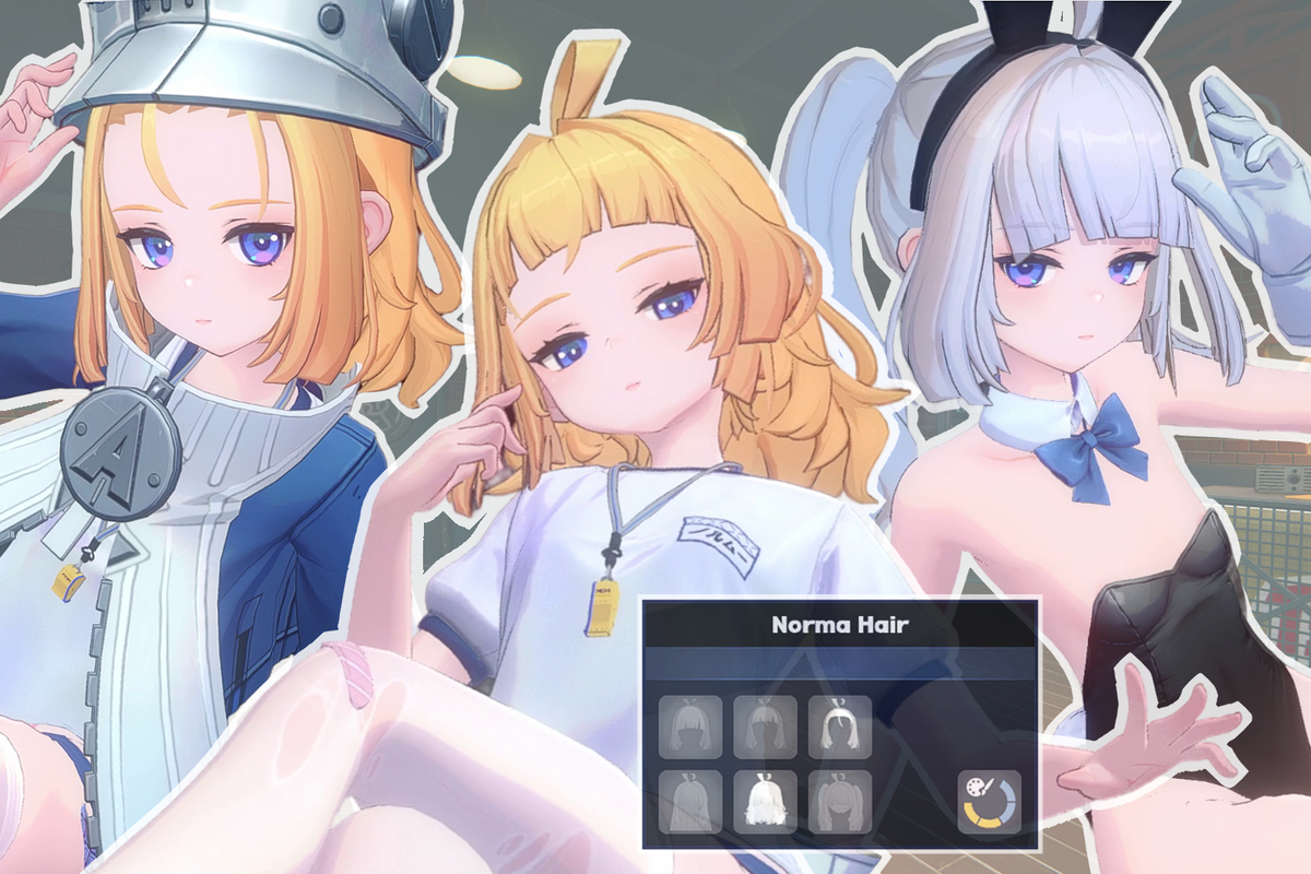 This is a pixiv picture whose title is (Free) ノルムー Hair MOD.
