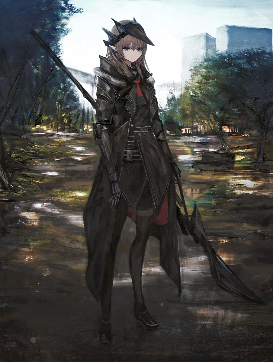 This is a pixiv picture whose title is 公園を歩く者はもういない.