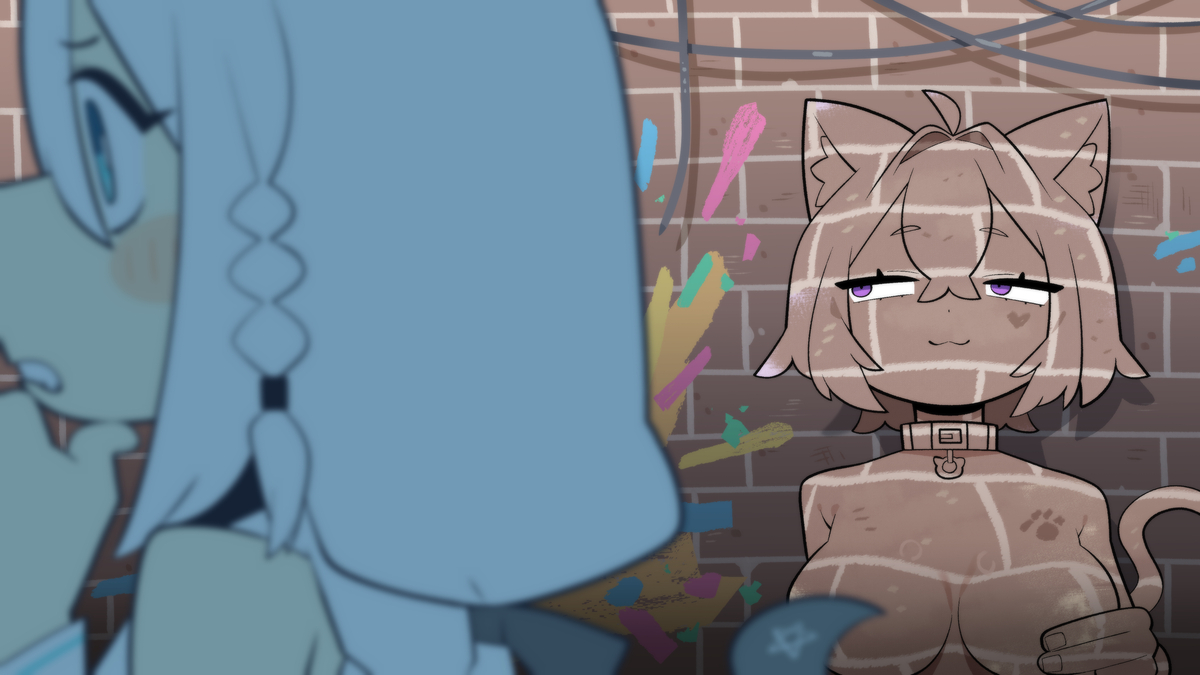 This is a pixiv picture whose title is 숨기.