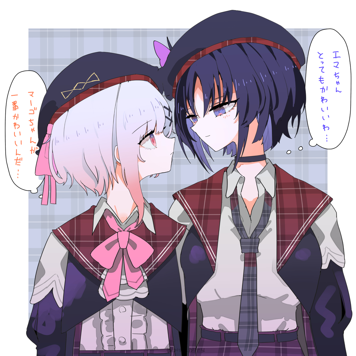 This is a pixiv picture whose title is おそろい制服！.