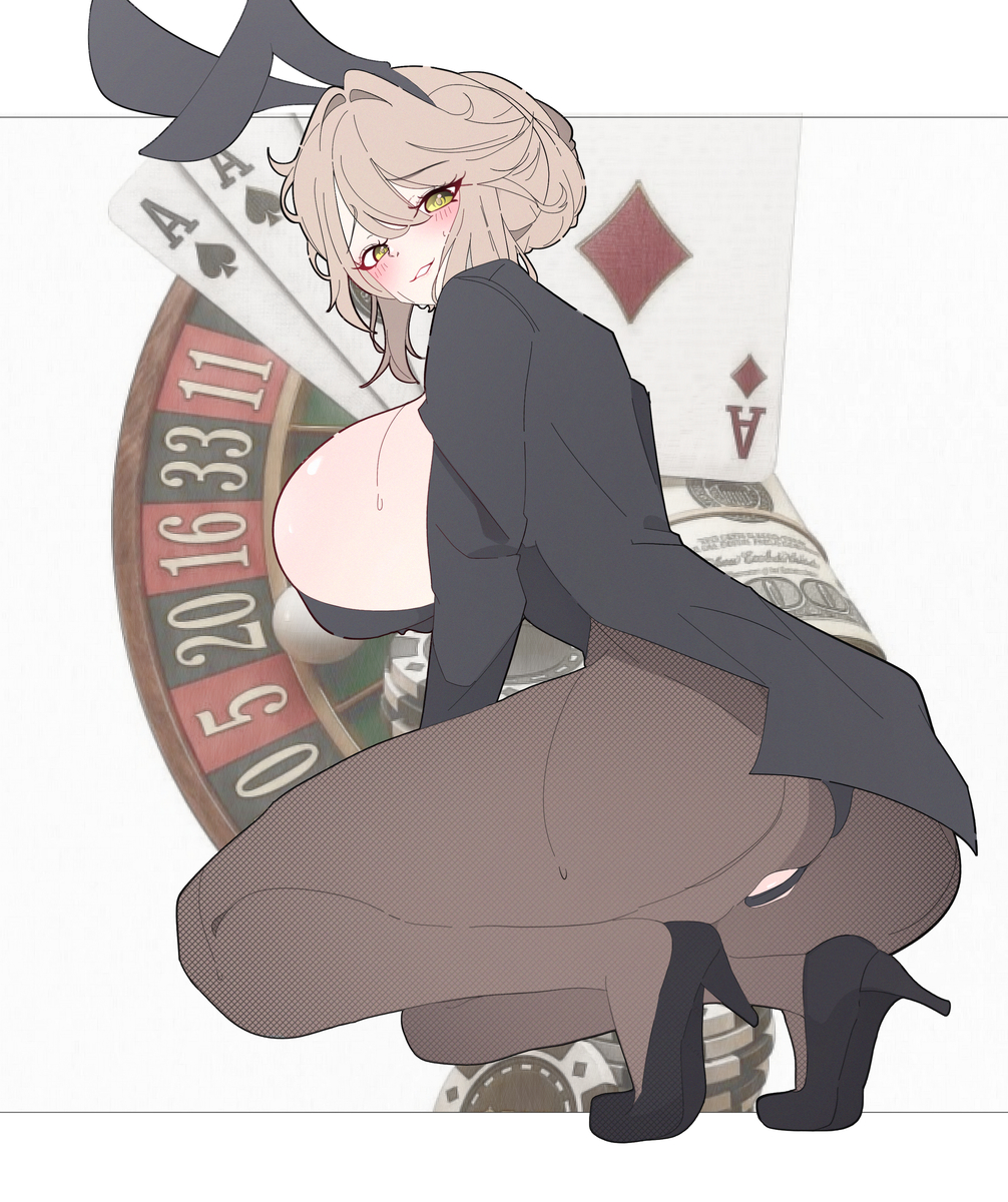This is a pixiv picture whose title is Ade: Agent Bunny(nikke).