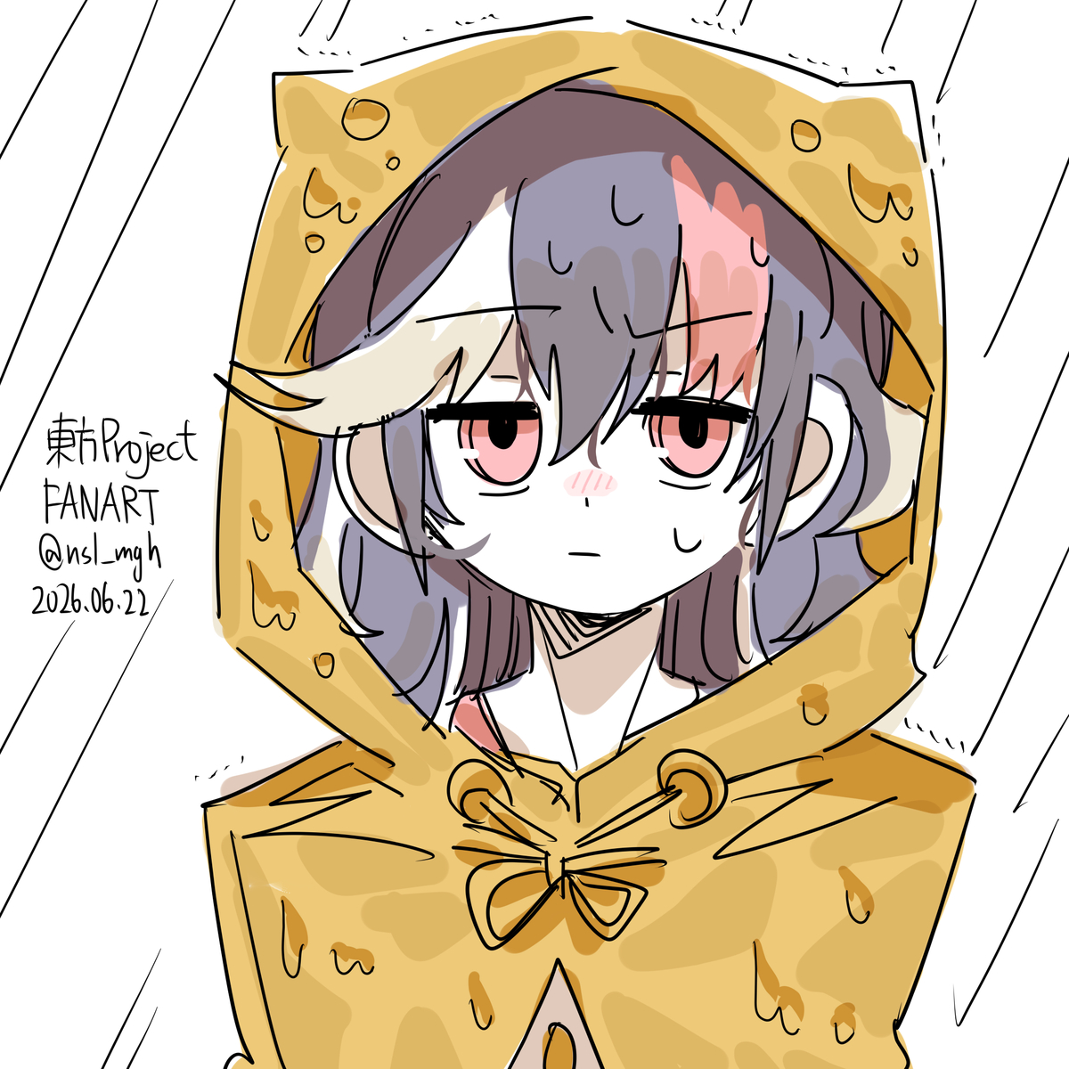 This is a pixiv picture whose title is レインコート正邪.