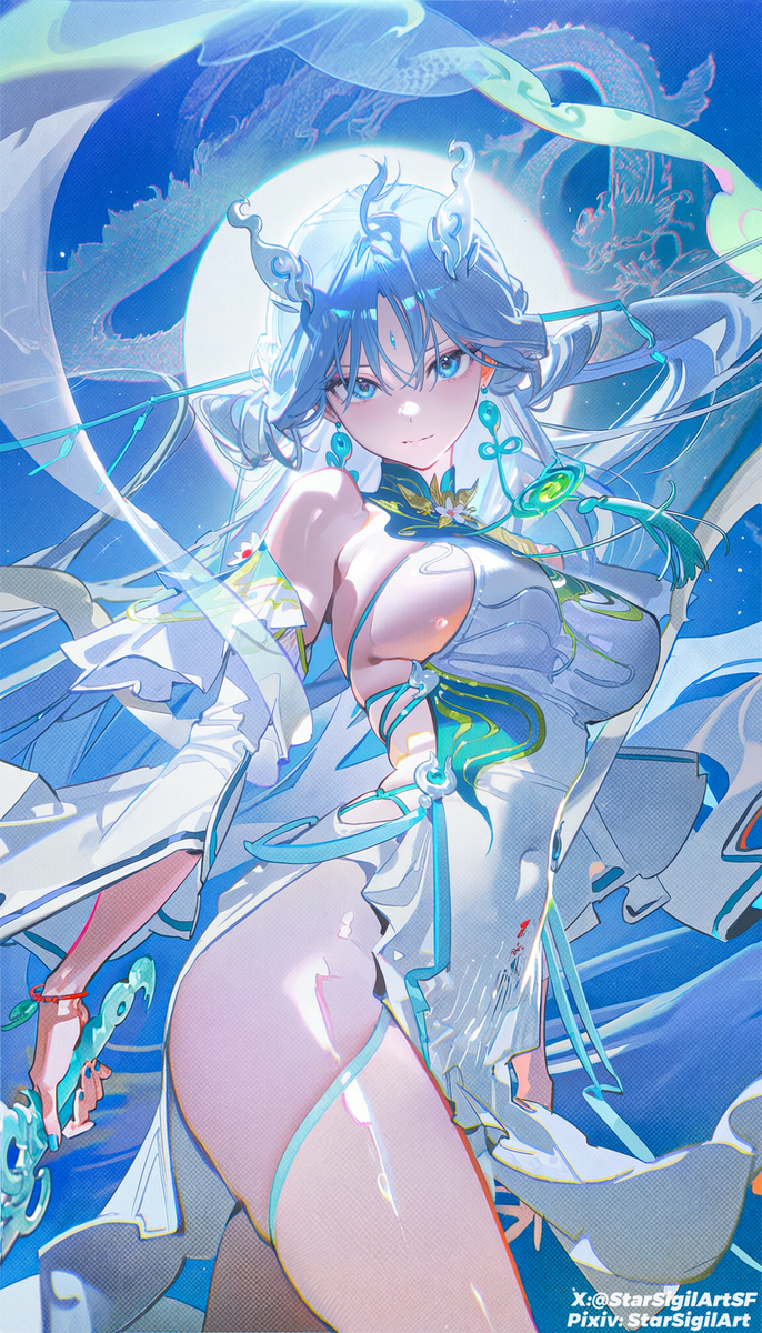 This is a pixiv picture whose title is - QingXiao -.
