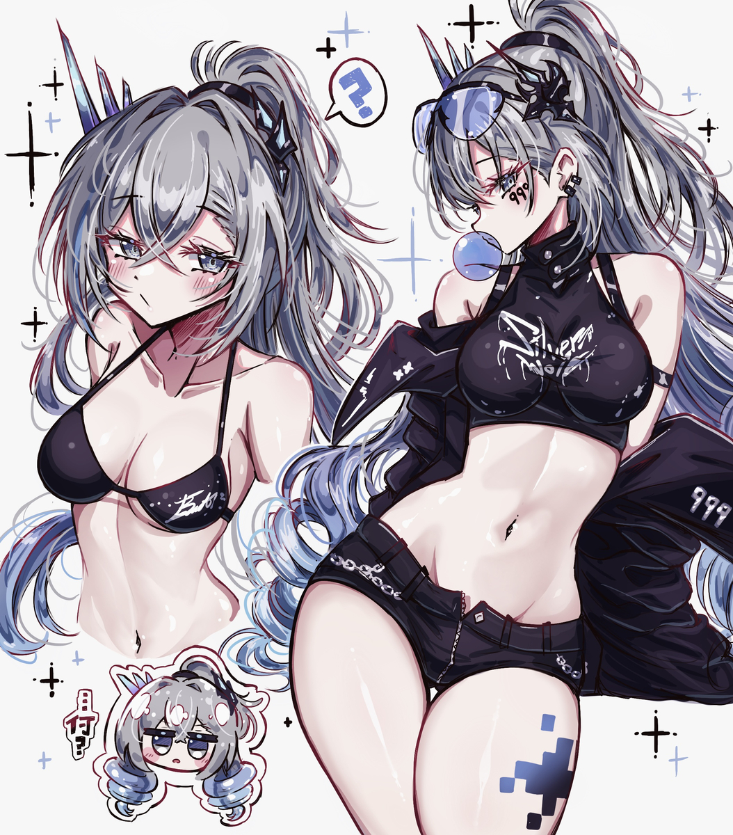 This is a pixiv picture whose title is 銀狼 Silver Wolf⛓️‍💥.