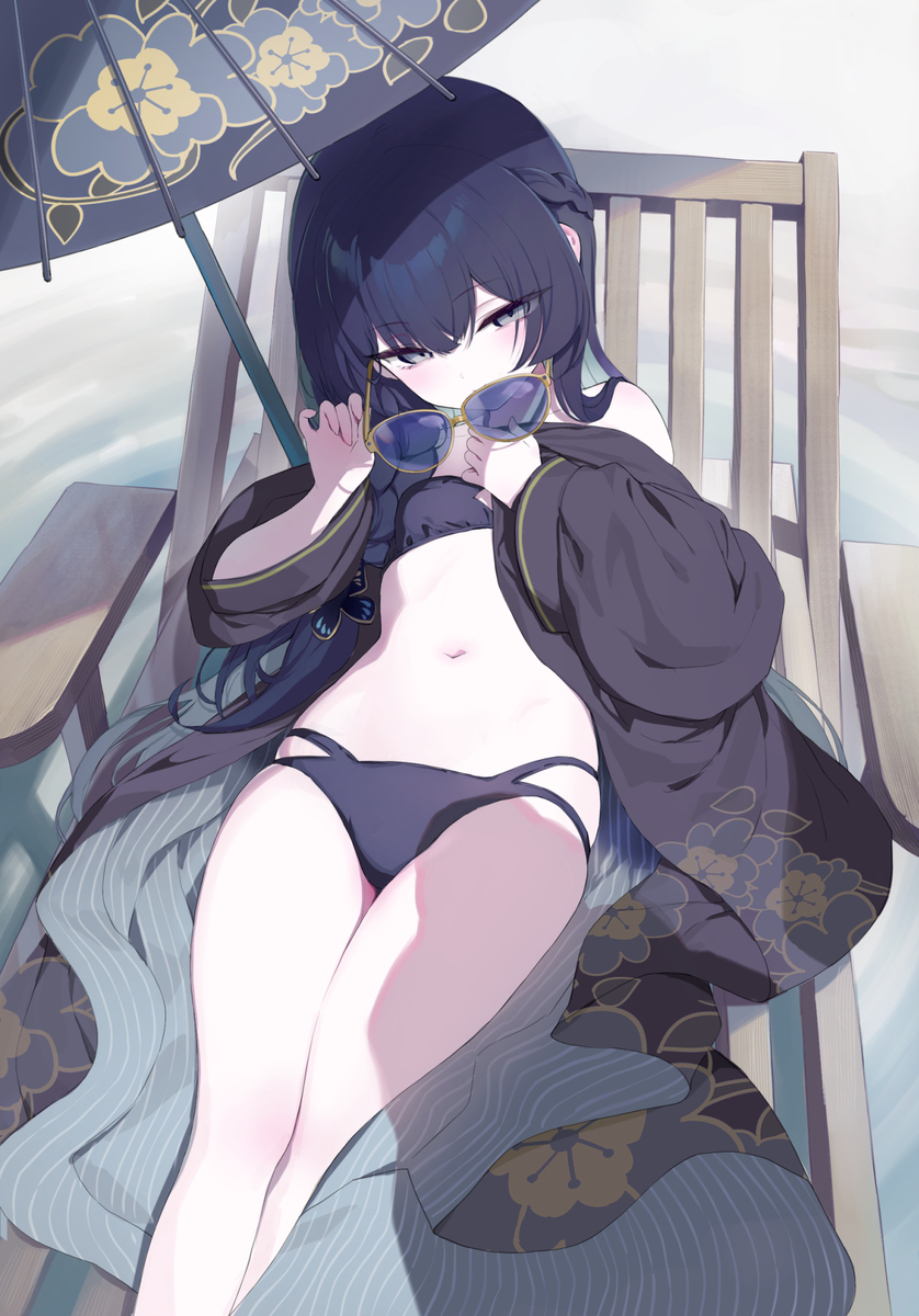 This is a pixiv picture whose title is キサキ(水着).