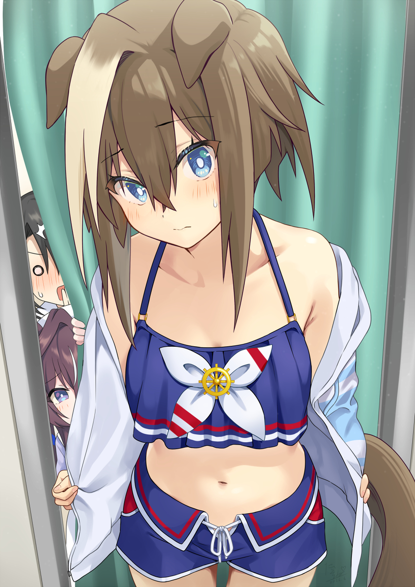This is a pixiv picture whose title is 前くらいは開けるべき…かな？.