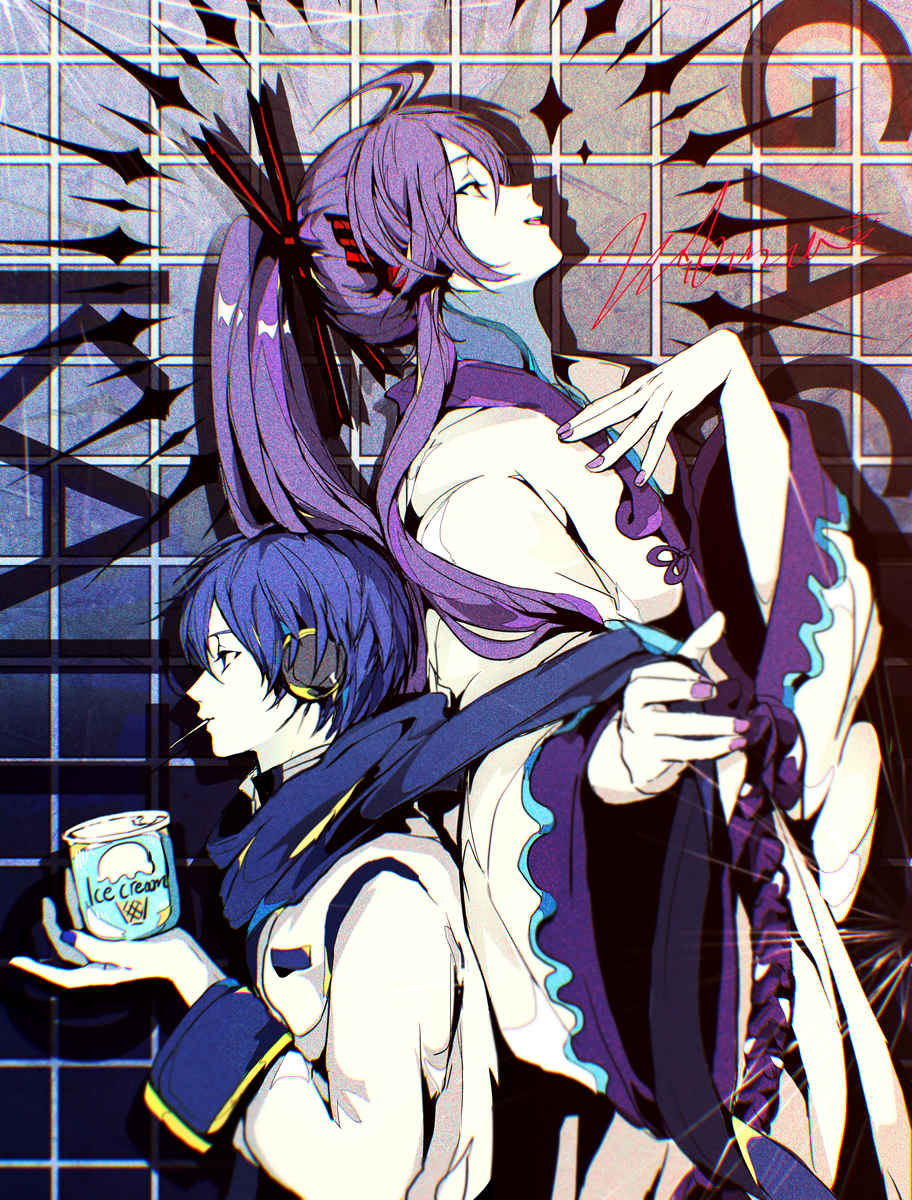 This is a pixiv picture whose title is KAITO&神威がくぽ.