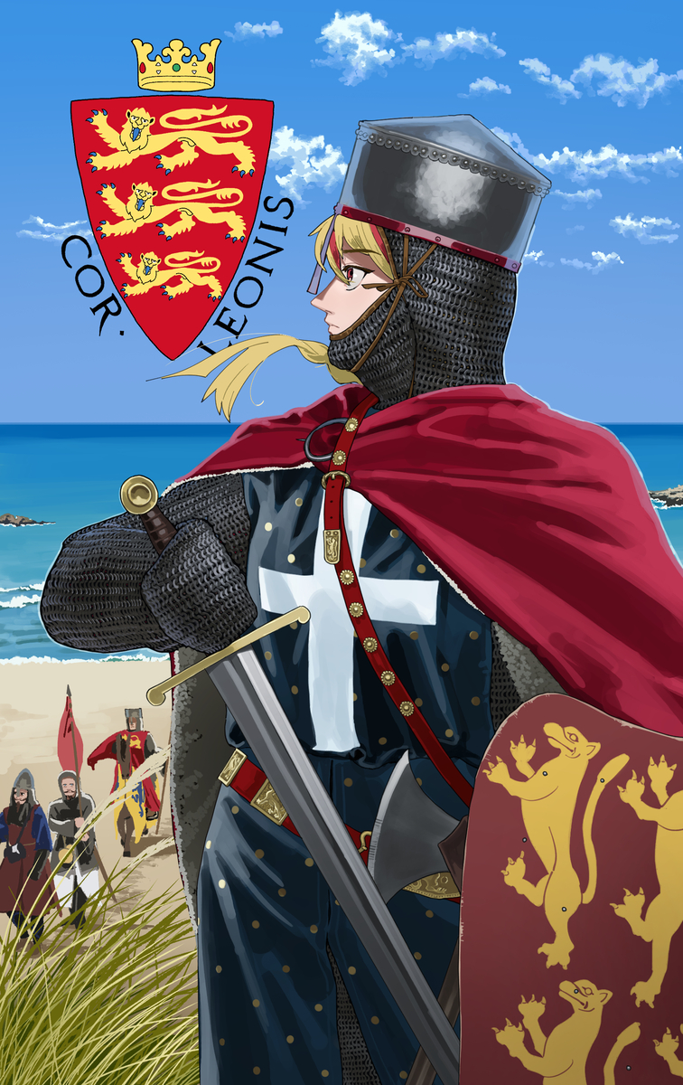 This is a pixiv picture whose title is Richard the Lionheart.