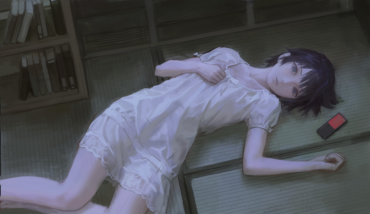 This is a pixiv picture whose title is 终物语短发荡漾.