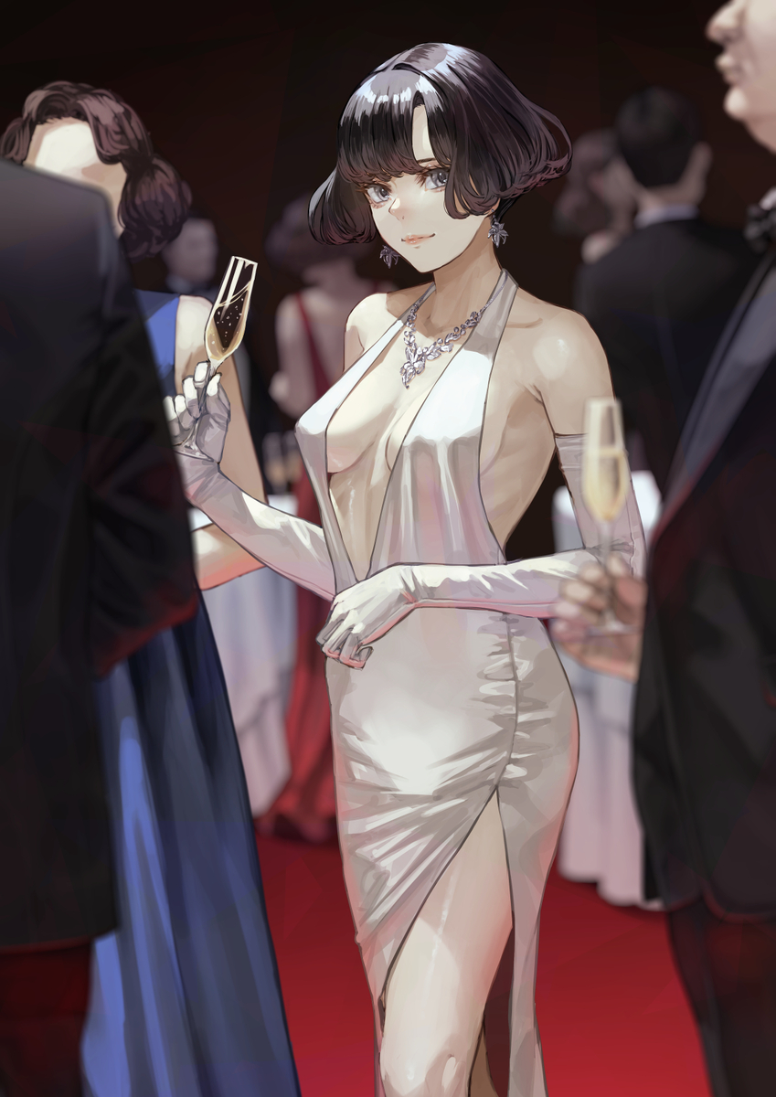 This is a pixiv picture whose title is 視線.