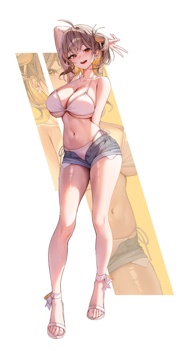 This is a pixiv picture whose title is 「指揮官、私と一緒に遊ばない？」.